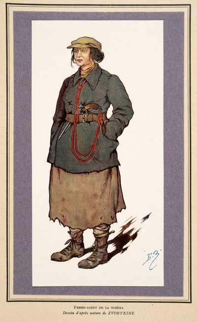 Agent secret féminin de Histoire des Soviets, pub. 1922 - Boris Vasilievich Zvorykin