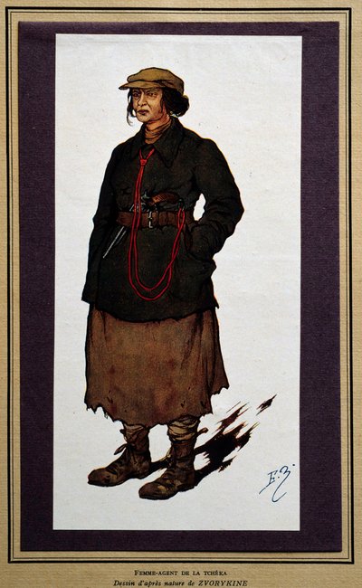 Russie : agent féminin de la révolution russe cheka - Boris Vasilievich Zvorykin