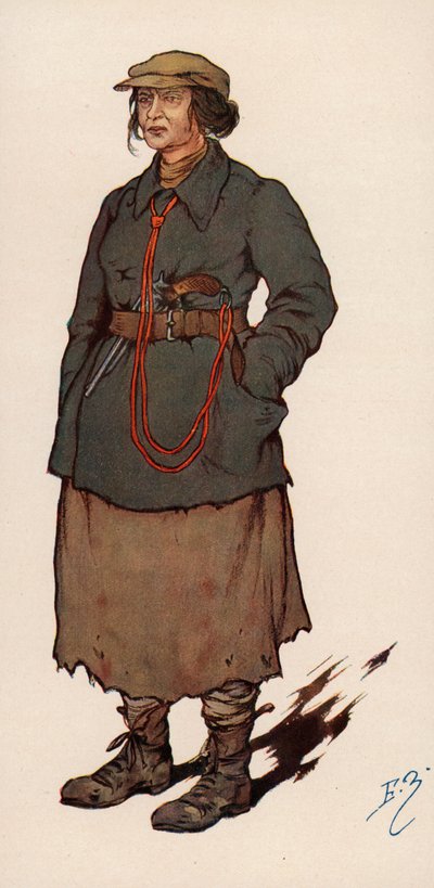 Femme agent de la Tchéka, la police secrète soviétique établie après la Révolution russe - Boris Vasilievich Zvorykin