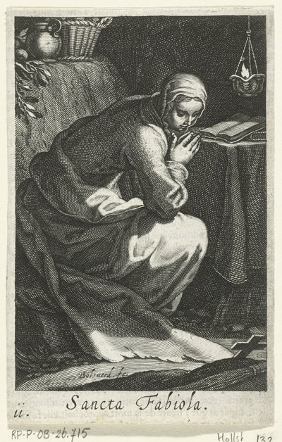 Sainte Fabiola de Rome comme ermite - Boëtius Adamsz. Bolswert