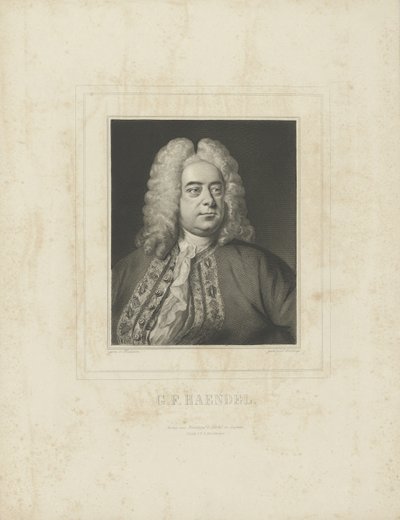 Portrait du compositeur Georg Friedrich Haendel 1685-1759, vers 1840 - Breitkopf and Härtel