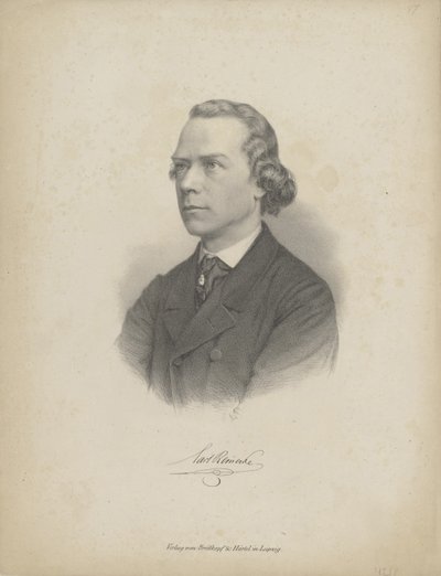 Portrait du pianiste et compositeur Carl Heinrich Carsten Reinecke 1824-1910, c. 1850 - Breitkopf and Härtel