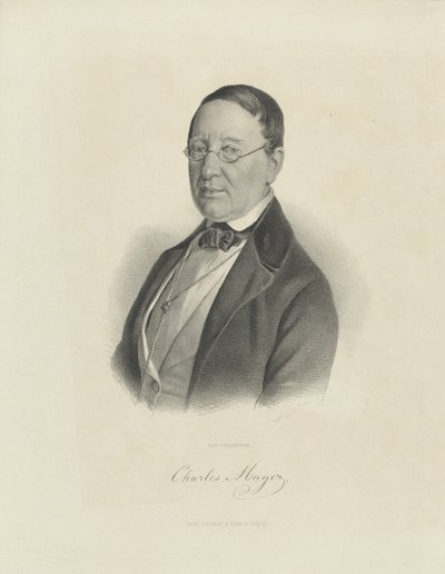Portrait du pianiste et compositeur Charles Mayer 1799-1862, vers 1854 - Breitkopf and Härtel