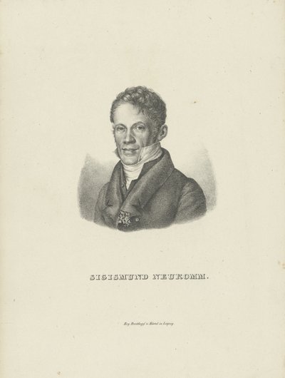 Portrait du pianiste et compositeur Sigismund von Neukomm 1778-1858, vers 1830 - Breitkopf and Härtel