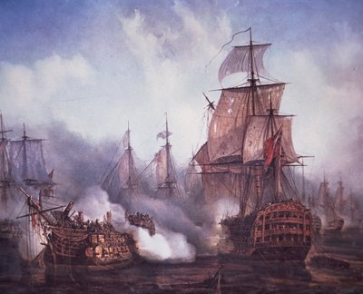Bataille de Trafalgar en 1805 - British School