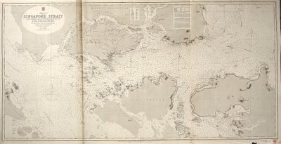 Mer de Chine, détroit de Singapour par le commandant JW Reed et les lieutenants de navigation TH Tizard... assistés par les officiers du HMS Rifleman 1865-69 - British School