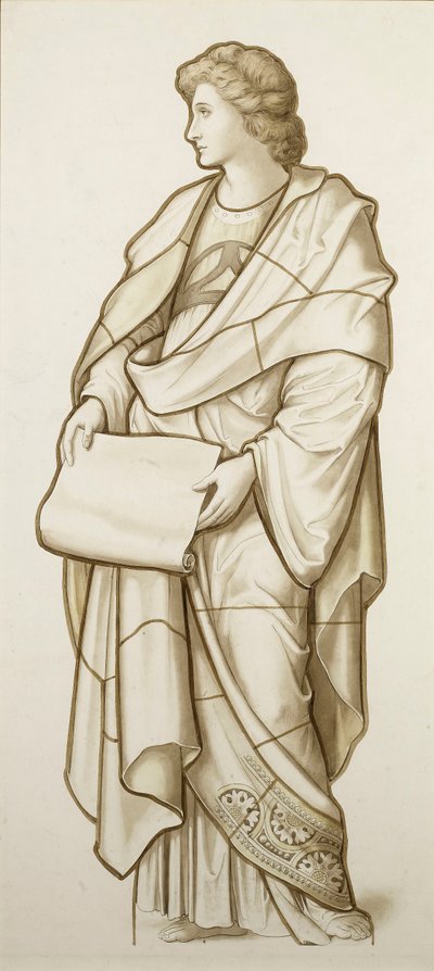 Muse de la Littérature - Carton pour vitrail, c.1890 - British School