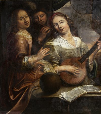 Trois musiciens, vers 1700 - British School