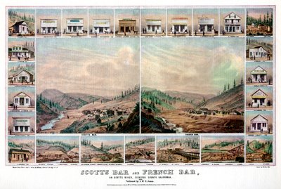 Scotts Bar et French Bar, sur la rivière Scotts, comté de Siskiyou, Californie, 1856 - Britton and Rey