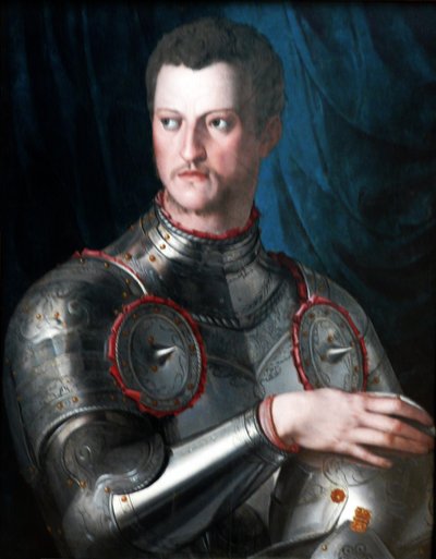 Portrait de Cosimo I dei Medici en armure. - Bronzino