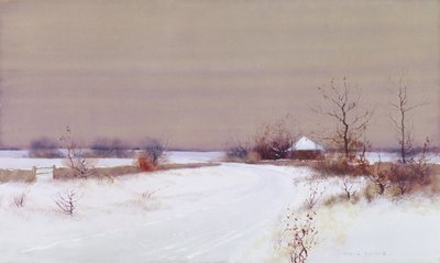 Scène de neige à la campagne, c.1890 - Bruce Crane