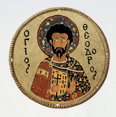 Saint Théodore (Teodoro) - en fac-similé dans « Histoire et monuments des émaux byzantins » par N. Kondakow - Byzantine Byzantine