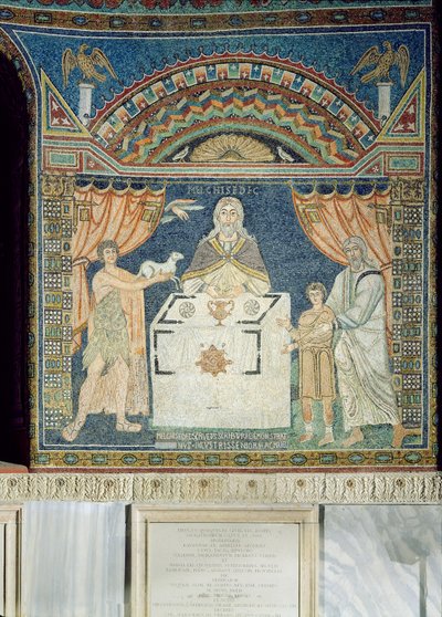 Abraham, Isaac et Melchisédech - Byzantine School