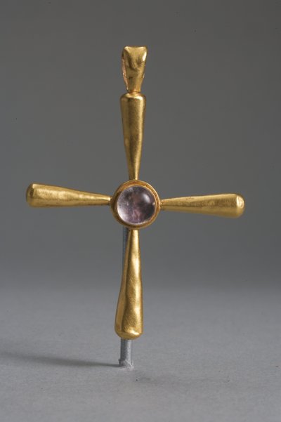 Croix (or et améthyste) - Byzantine School