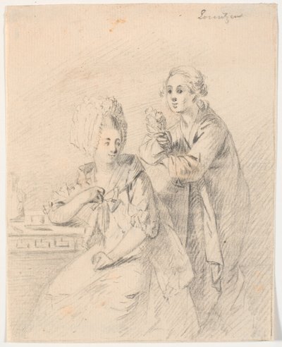 Esquisse de portrait de Frederik Carl Trant (1738-98) et son épouse Cornelia, née Schumacher - C.A. Lorentzen