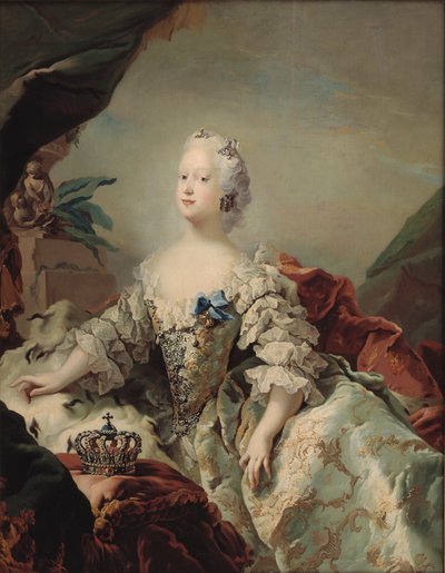 Louise, première reine de Frédéric V dans ses robes de couronnement - C.G. Pilo