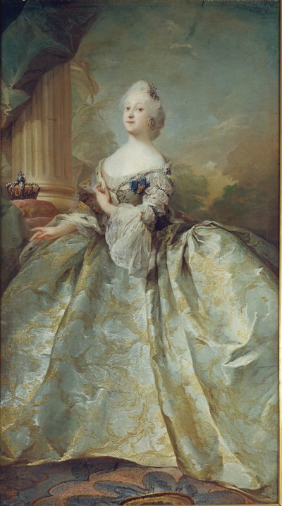 Portrait de Louise, première reine de Frederik V - C.G. Pilo