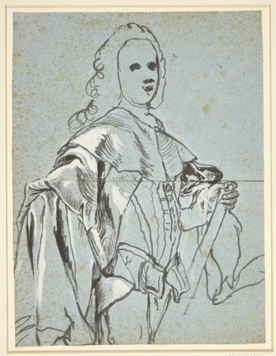 Étude pour un portrait, probablement de A.G. Moltke - C.G. Pilo