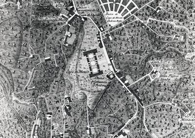 Plan de la ville de Naples avec Capodimonte (détail) - J.B. and Brown J. Rowbotham