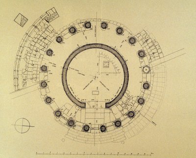 Plan du temple de Vesta ou Hercule Victor, par l
