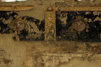 Fragments de fresque, Temple-Cryptoportique de Salus Augusta, ancienne ville romaine d