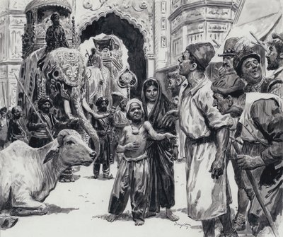 Le défilé (gouache sur papier) - C.L. Doughty