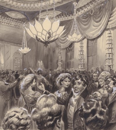 Le Prince Régent au Pavillon de Brighton (gouache sur papier) - C.L. Doughty