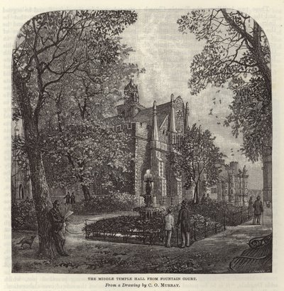 Middle Temple Hall depuis Fountain Court - C.O. Murray