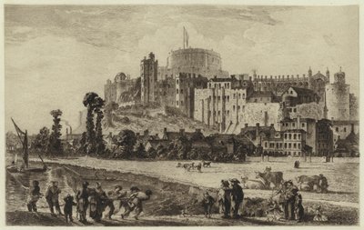Château de Windsor au XVIIIe siècle (gravure) - C.O. Murray