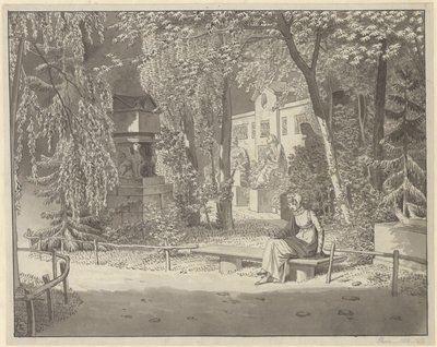 Aux tombes de Descartes et Condé dans le Jardin Elysée des Petits Augustins, Paris - Christoffer Wilhelm Eckersberg