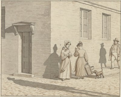 Perspective linéaire appliquée à la peinture - Planche VII, 1 - Une rencontre au coin de la rue - Christoffer Wilhelm Eckersberg