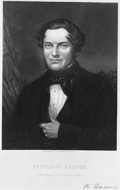 Robert Bunsen, chimiste allemand, années 1850 - C. Cook