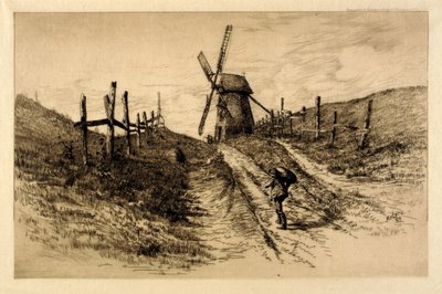 (Paysage avec moulin à vent) - C. F. William Mielatz