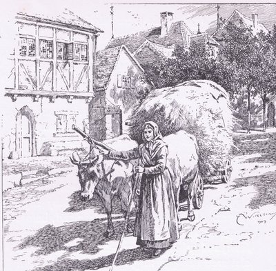 Des charrettes tirées par des bœufs roulaient dans les rues silencieuses, de L