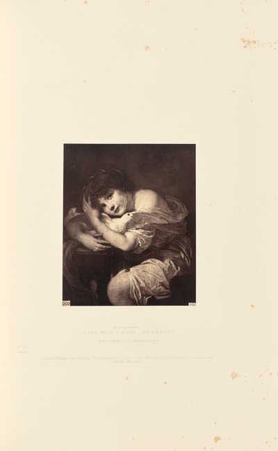 La fille à la colombe, de Greuze - Caldesi and Montecchi