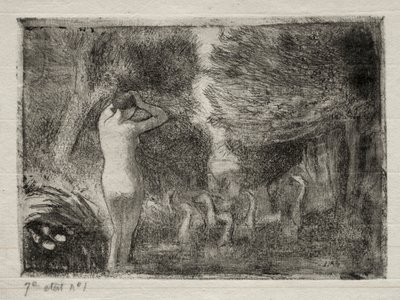 Baigneur et oies, 1895 - Camille Jacob Pissarro