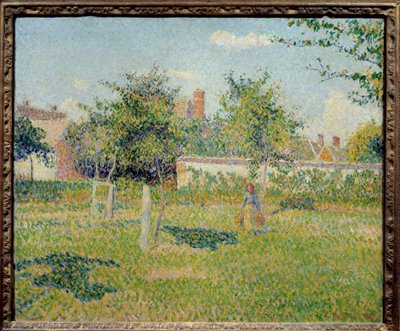 Femme dans un pré à Éragny ou Soleil de printemps dans le pré d