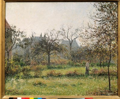 Femme dans un verger, matinée d