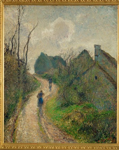 Chemin montant a Osny (huile sur toile) - Camille Pissarro