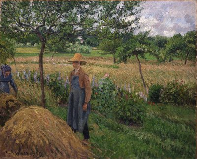 Jardinier près d