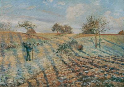 Gelee blanche ... (huile sur toile) - Camille Pissarro