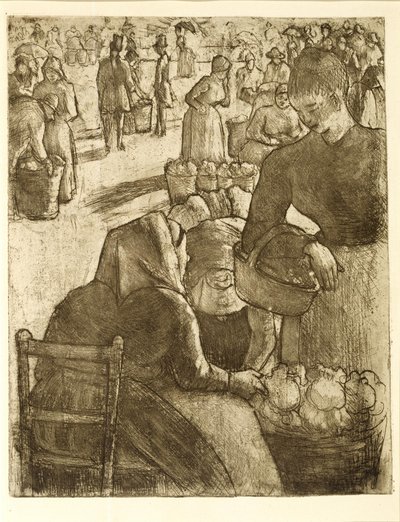 Marché aux Légumes à Pontoise - Camille Pissarro