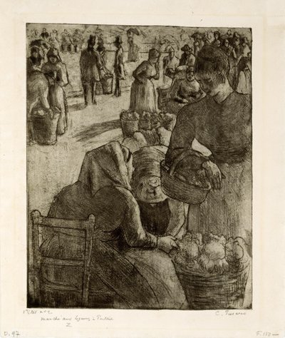 Marche aux legumes aux Pontoise - Camille Pissarro