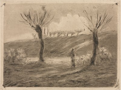 Coucher de soleil - Camille Pissarro