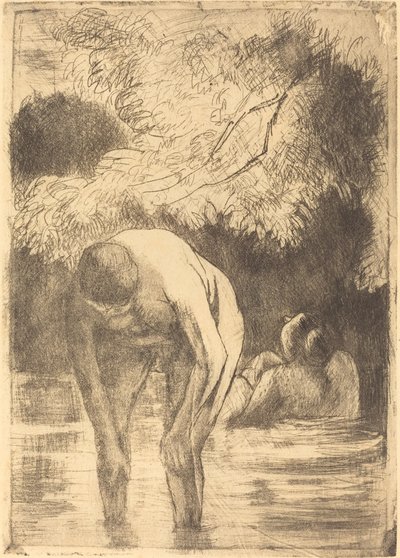Les deux baigneuses - Camille Pissarro