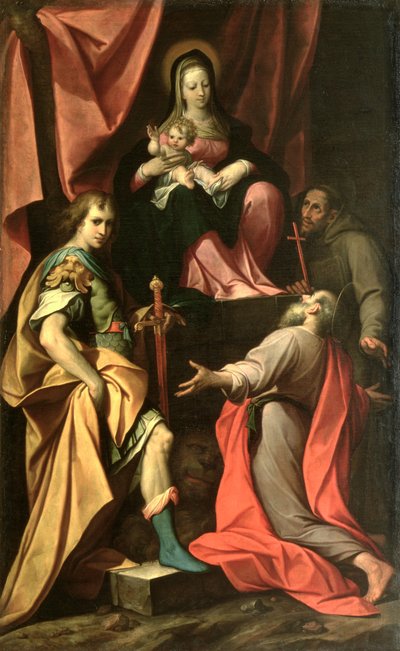 Madone et Enfant avec Saint Vital, Saint Jérôme et Saint François - Camillo Procaccini