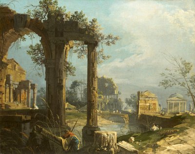 Canaletto - Vue en capriccio avec ruines 1742-44 - Canaletto