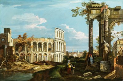 Canaletto Capriccio avec arène - Canaletto