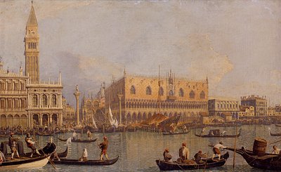 Italien : Veduta del Palazzo Ducale di Venezia Vue du Palais Ducal à Venise - Canaletto