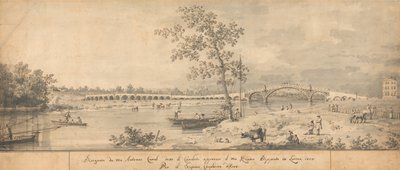 Old Walton Bridge vu de la rive du Middlesex - Canaletto